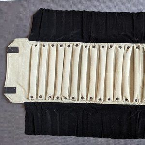 Black Velvet Ring Roll Organizer
